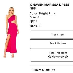 Hot pink NBD dress with cutout